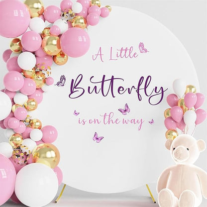 Butterfly Baby Shower Party Decal for Backdrop A Little Butterfly