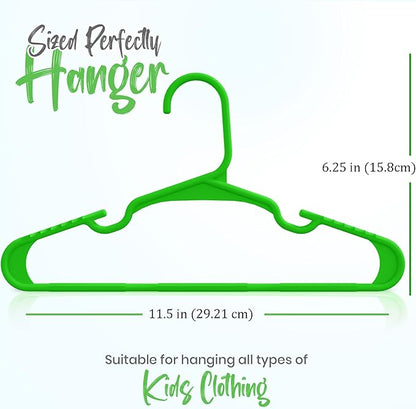 Utopia Home 40 Pack Kids Hangers - 11.5 Inch Plastic Baby Hangers for Closet - Childrens Hanger for Clothes & Infant Hanger for Closet - Ideal for Everyday Standard Use (Green)