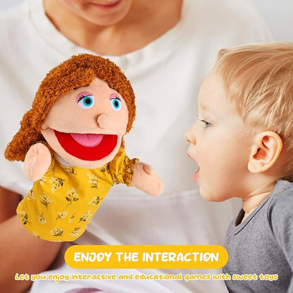 1 Pcs Family Hand Puppets 12 Inch Grandparents, Mom & Dad