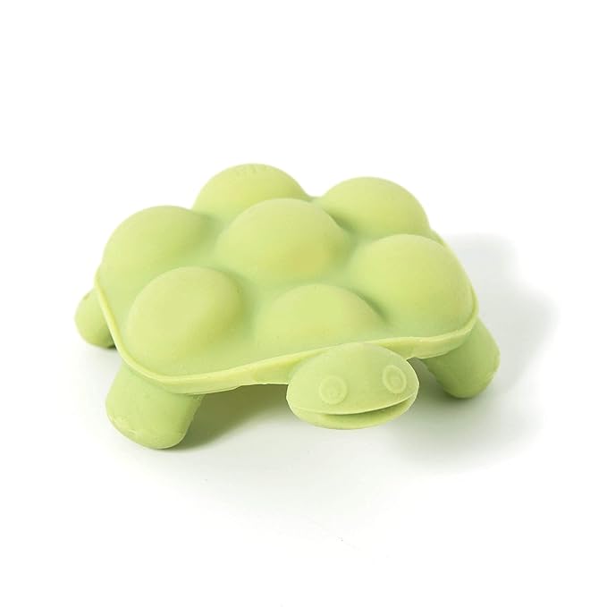 Doddle & Co. The Chew Slow Poke Turtle Teether with Poppable Bubbles | Toddler Teething Fidget Toy for Baby 1