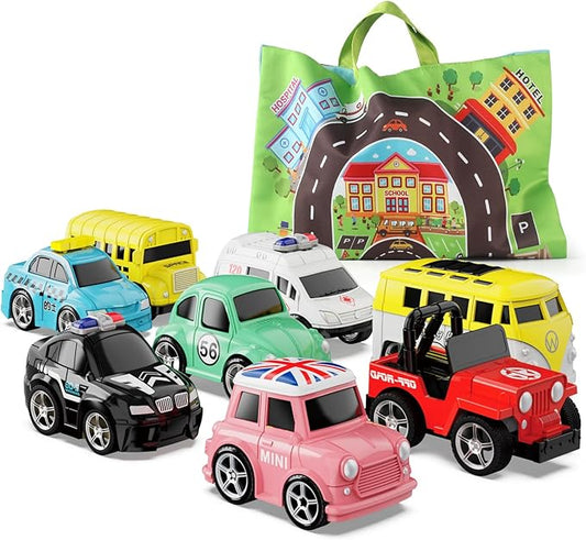 HONGTUO Car Toys and Playmat Storage Bag - City Vehicle 1-3