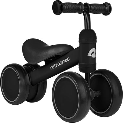 Retrospec Cricket Baby Walker Balance Bike with 4 Wheels 12-24 Months 1 Year