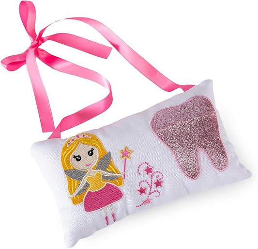 Tooth Fairy Pillow with Pocket for Girls and Boys Kids 8.6 x 4.8 inches