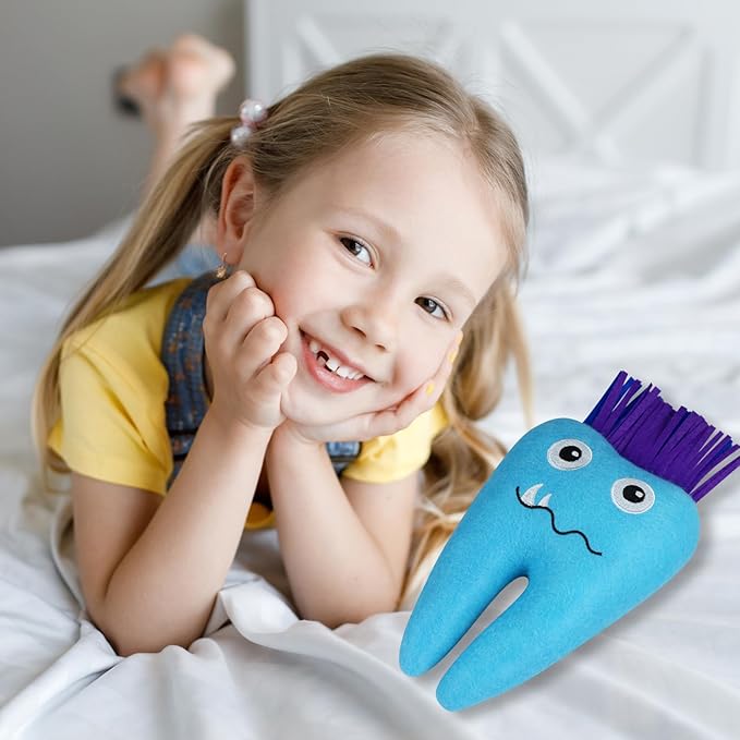 Tooth Fairy Pillow with Pocket Embroidered Felt Tooth Fairy Door