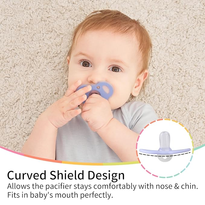 Mombella Koala Pacifiers 0 Months+, Silicone Baby Pacifier for Breastfed Babies 2 Pack