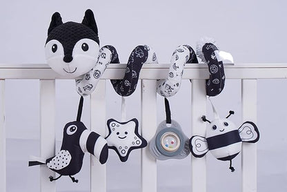 Infant Baby Black Fox Spiral Plush Activity"