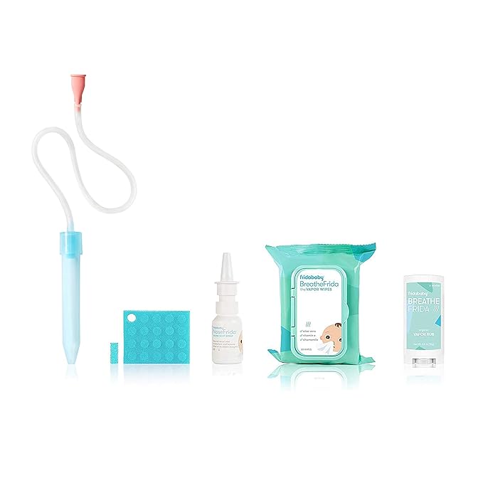 Frida Baby Cold and Flu Relief Bundle: Includes the NoseFrida Nasal Aspirator, Hygeine Filter