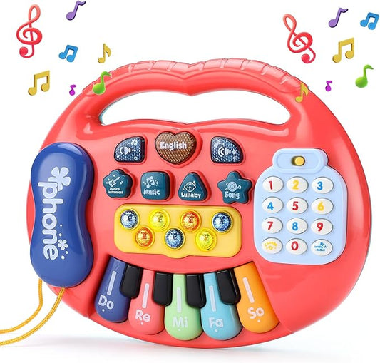 Ideashop Baby Piano Toys for 6 to 12 Months, Light 1 2 3 Years