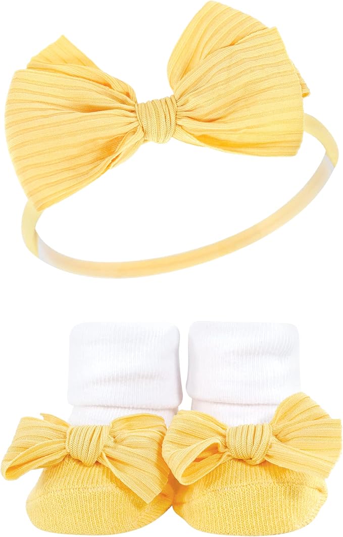 Hudson Baby Girl's Headband and Socks Giftset
