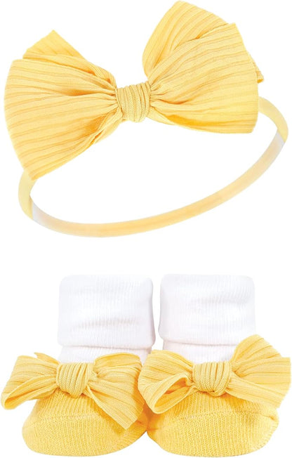 Hudson Baby Girl's Headband and Socks Giftset