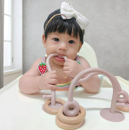 Socub High Chair Suction Cup Toy for Babies 6-12 18 Months, Montessori Educational Interactive Table Toys | Silicone Teething Toy