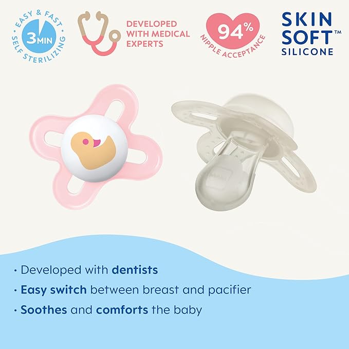 MAM Original Start Matte Newborn Baby Pacifier, Best Pacifier for Breastfed Babies 0-3 Months 4)