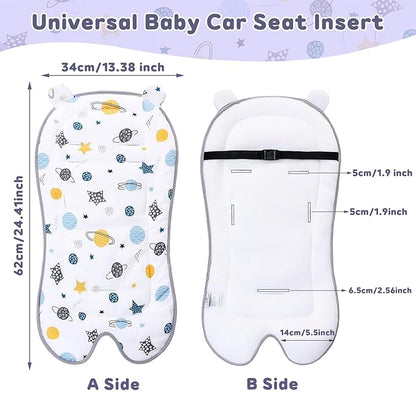 Baby Carriage Cushion, Universal Breathable Car Seat Insert Cushion, 3D Air Mesh Baby Seat Pad Liner for CarSeat, Buggy, High Chair (Planet)