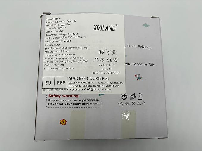 XIXILAND Car Seat Toys Baby Toys 0-3 Months Developmental, Stroller Toys Infant Toys 0-6 Months Newborn Toys, Carseat Toys for Infants 0-12 Months with Dinosaur, Lion Mirror, Teether