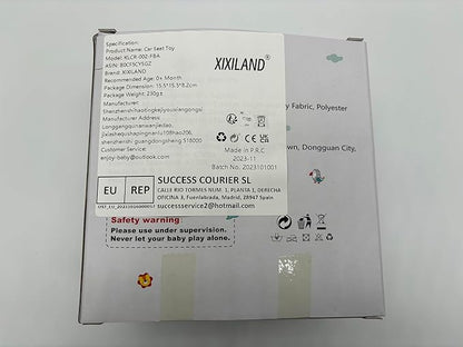 XIXILAND Car Seat Toys Baby Toys 0-3 Months Developmental, Stroller Toys Infant Toys 0-6 Months Newborn Toys, Carseat Toys for Infants 0-12 Months with Dinosaur, Lion Mirror, Teether