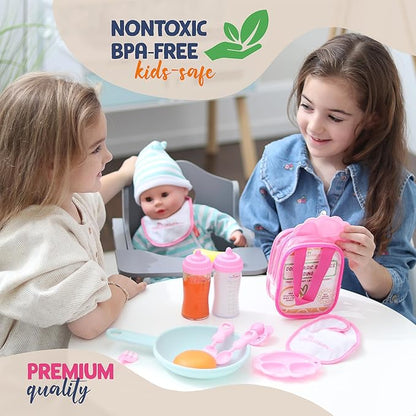 Baby Doll Accessories Set, Magic Bottles Baby Doll Set 7 Piece