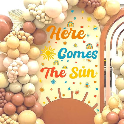 Here Comes The Sun Backdrop Decals Gender Reveal Party Decals