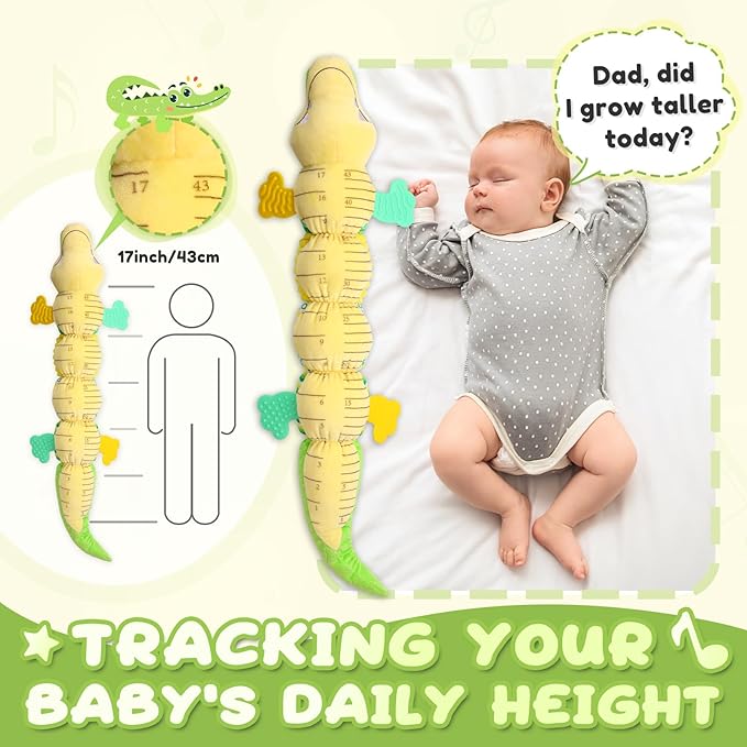Baby Toys 0 to 12 Months, Musical Stuffed Animal Activity Soft Toys with Multi-Sensory Crinkle