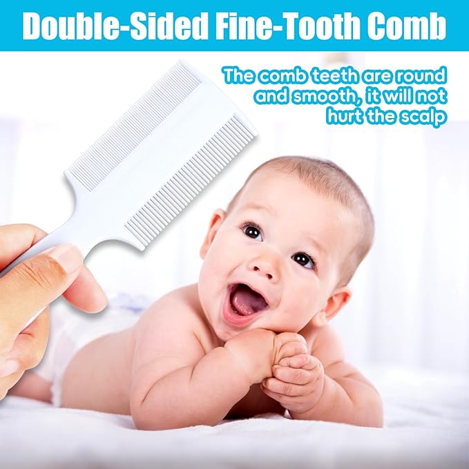 Cradle Cap Brush for Babies, 5Pcs Cradle Cap Treatment Set with Soft Bristle Brushes Silicone Scrubber Long Comb for Newborn Bathing Essentials Baby Brush and Comb Set (White)