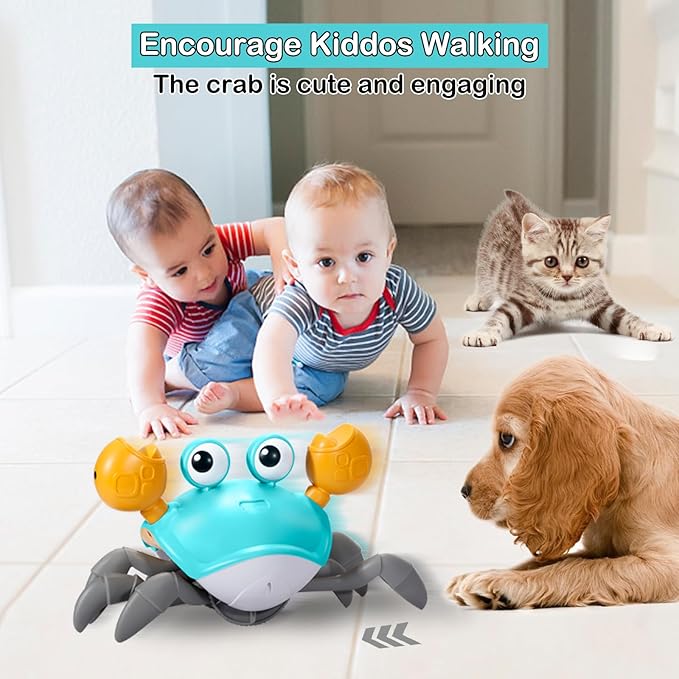 Crawling Crab Baby Toy Gifts Infant Tummy Time Toys Build 0-6 6-12 1-3 4+