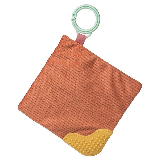 Sweet Soothie Crinkle Teether Toy with Baby Paper and Squeaker, 6 x 6-Inches