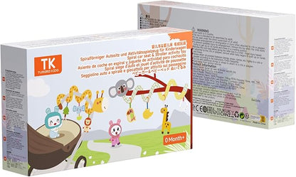TUMAMA Spiral Car Seat Toys Baby Toys for 0 3 6 9 12 Months, Infant Stroller Toy Newborn Hanging Toys with Rattle, Teether