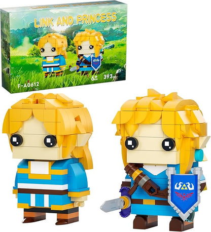 Link and Princess Building Block Kits BOTW Link Figure (393pcs)