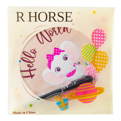 R HORSE Baby Birth Announcement Sign with Maker Pen Hello