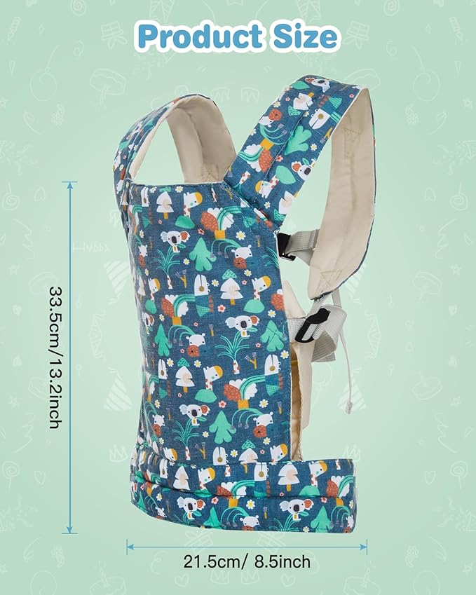 Lictin Baby Doll Carrier, Front and Back Doll Accessories Carrier for Little Girls