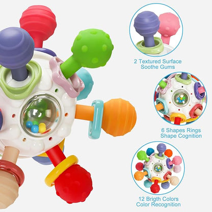 TOHIBEE Baby Montessori Sensory Toys for 0-6 6-12 Months, Food Grade Teething Toys for Babies 0 3 6 9 12 18 Months 1 2