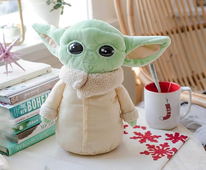 Loungefly Star Wars: The Mandalorian The Child 12-Inch Plush Toy with Pocket Zipper | Baby Yoda Plush Clip-On Doll