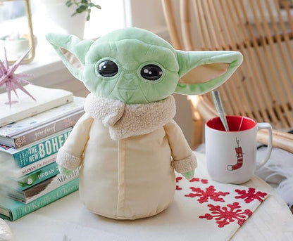 Loungefly Star Wars: The Mandalorian The Child 12-Inch Plush Toy with Pocket Zipper | Baby Yoda Plush Clip-On Doll