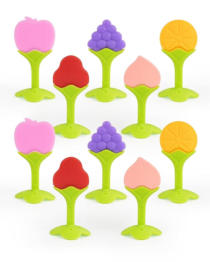 Teething Toys for Babies, 10 Pack Silicone Baby Teethers