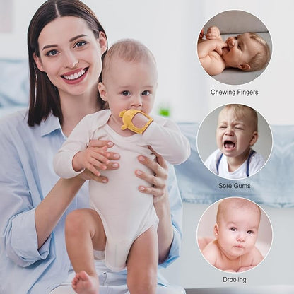 AIXMEET Baby Teething Toys,Silicone Baby Teether for Babies 0-6 Months