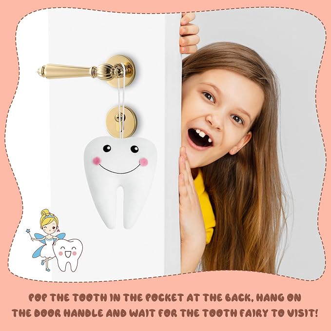 Tooth Fairy Pillow with Pocket Embroidered Felt Tooth Fairy Door