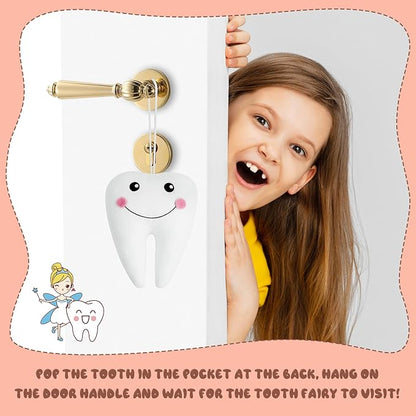 Tooth Fairy Pillow with Pocket Embroidered Felt Tooth Fairy Door