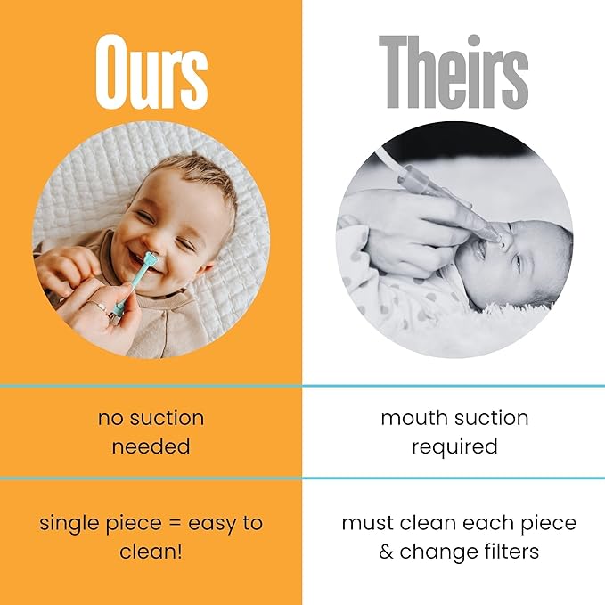 oogiebear: Baby Nose Cleaner & Ear Wax Removal Tool - Safe Booger & Earwax Removal for Newborns, Infants 2 Pack