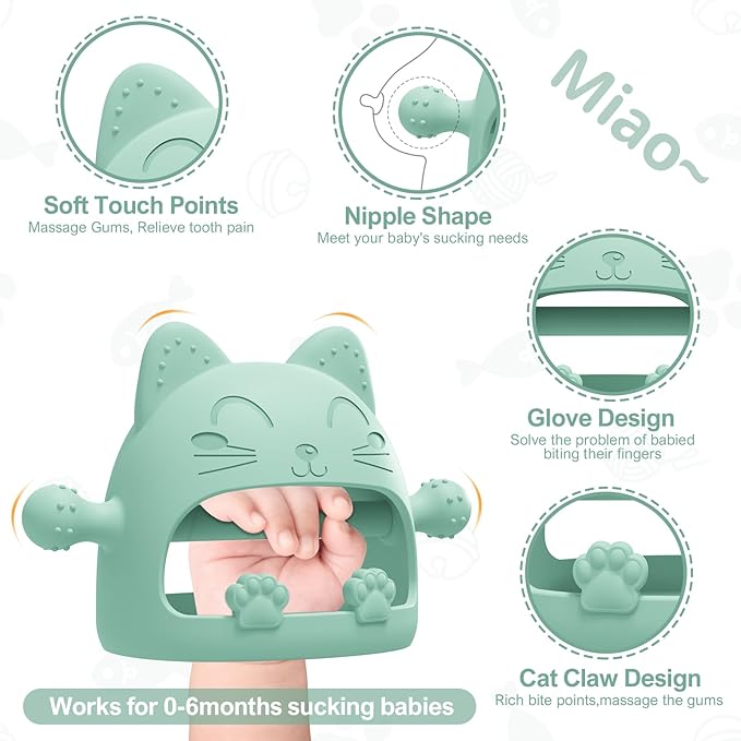 Baby Teething Toys for Babies 0-6 Months,Baby Teether Chew Toys for Teething Relief 6 to 12 Months,Ideal