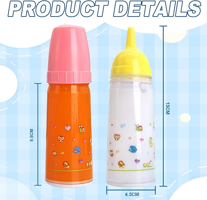 Doll Bottle Set, Baby Doll Disappearing Magic Bottles - 6 6 in