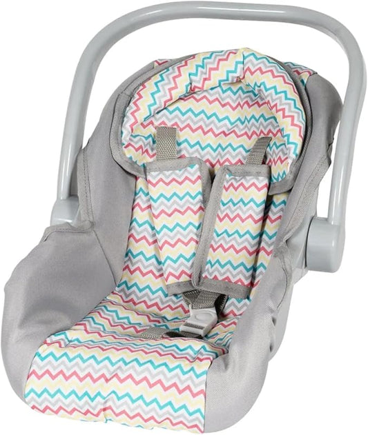 Adora Baby Doll Car Seat Carrier with Removable Cover - Machine Washable, Fits Most Dolls and Stuffed Animals Birthday Gift For Ages 2+