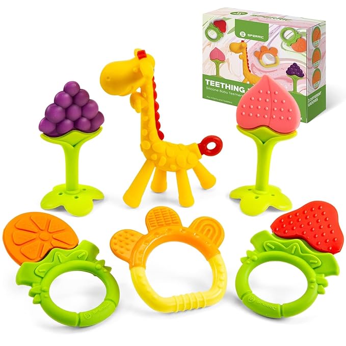 Teethers for Babies 0-6 Months - Newborn Infant Baby Teething Toys 0-6 Months 6 Pack