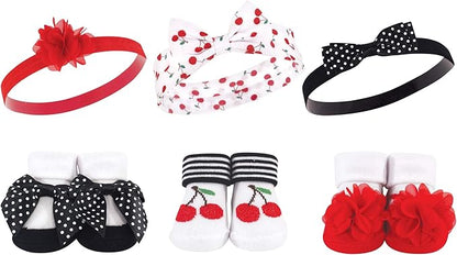 Hudson Baby Girl's Headband and Socks Giftset