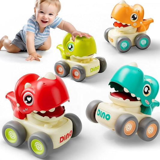 iPlay, iLearn Dinosaur Car Toys for Toddlers 1-3 6 9 12 18 1st Birthday 1 2