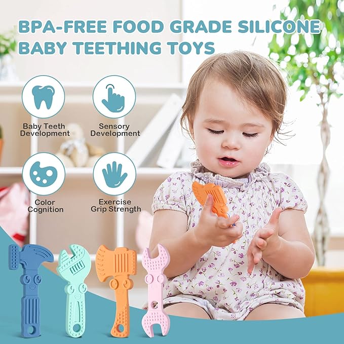 TYRY.HU Baby Teething Toys for Babies, Baby Teether Toys 4 Packs