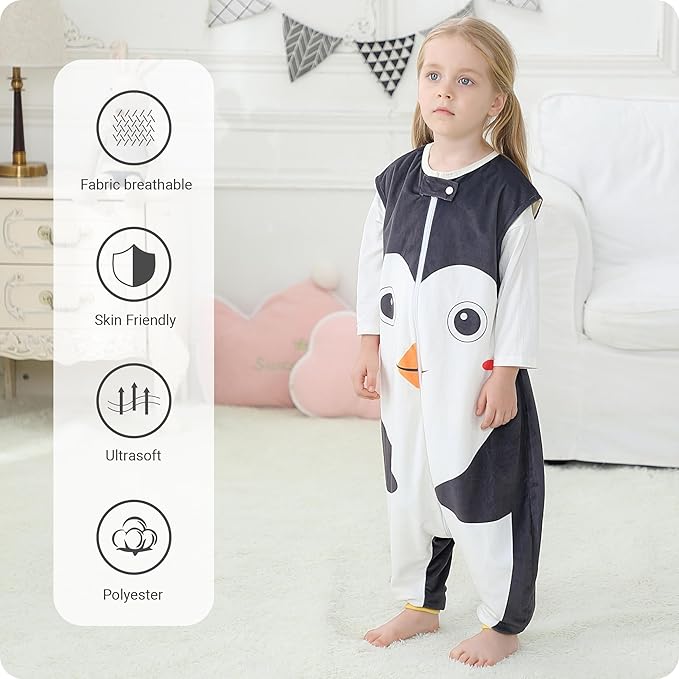 Baby Sleeping Sack Sleeveless, Toddler Sleeping Bag with Legs