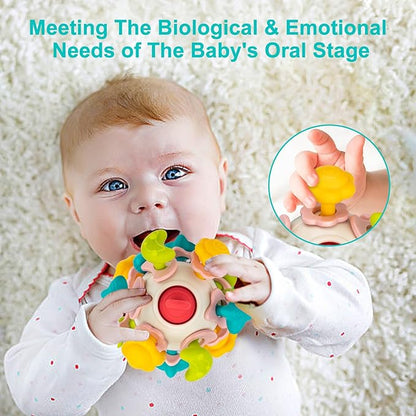 TOHIBEE Baby Montessori Sensory Toys for 0-6 6-12 Months, Food Grade Teething Toys for Babies 0 3 6 9 12 18 Months 1 2