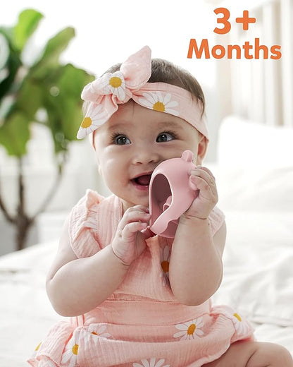 Teething Toys for Babies 0-6 Months, Never Drop Silicone Baby Teether