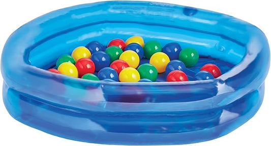 Stats Inflatable 2 Ring Ball Pit w/ 30 Balls, Multicolor AD19842