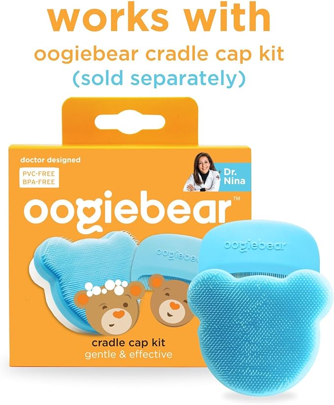 oogiebear Cradle Cap Sponge Replacement Set - Gentle & Effective Baby Scalp Care, Soft Sponge Refills for Cradle Cap Brush, 2-Pack