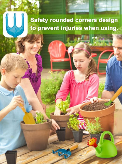Biubee Toddler Gardening Tools Set - Kids Watering Can Toy, Child Gardening Set with Shovel Hand Rake